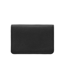 Load image into Gallery viewer, Closed black leather bifold wallet with smooth finish, isolated on white background product image.