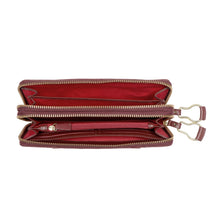 Load image into Gallery viewer, WILD ROSE W2 DOUBLE ZIP AROUND WALLET