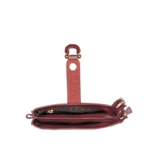 Load image into Gallery viewer, Ee Frieda W3 Purple Leather Sling Wallet