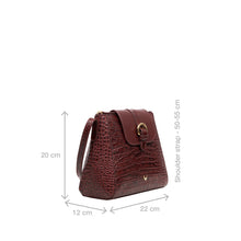 Load image into Gallery viewer, Ee Lyra Red Leather Sling Bag