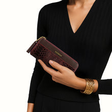 Load image into Gallery viewer, Ee Morocco W1 Marsala Leather Zip Around Wallet