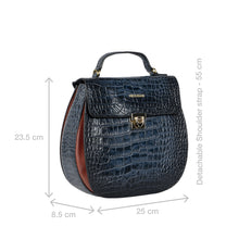 Load image into Gallery viewer, Fling 02 Blue Leather Satchel