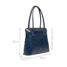 Load image into Gallery viewer, Ee Fabiola 02 Blue Leather Tote Bag