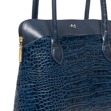 Load image into Gallery viewer, Ee Fabiola 02 Blue Leather Tote Bag