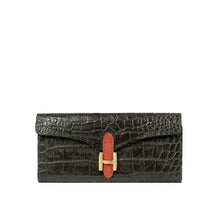 Load image into Gallery viewer, Ee Harper W1 Green Leather Trifold Wallet