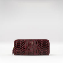 Load image into Gallery viewer, Ee Angara W2 Marsala Leather Zip Around Wallet