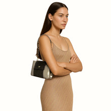 Load image into Gallery viewer, Ee Aquarius 01 Black Leather Shoulder Bag