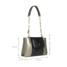Load image into Gallery viewer, Ee Aquarius 01 Black Leather Shoulder Bag