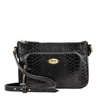 Load image into Gallery viewer, Ee Katniss 01 Black Leather Sling Bag