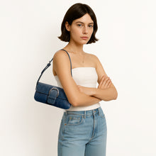 Load image into Gallery viewer, Tijiuana 05 Blue Leather Baguette