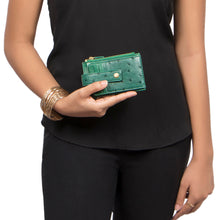 Load image into Gallery viewer, Eda W1 Green Leather Card Holder