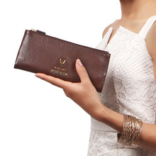 Load image into Gallery viewer, Hera W3 Brown Leather Long Bi-Fold Wallet
