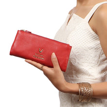 Load image into Gallery viewer, Hera W3 Red Leather Long Bi-Fold Wallet