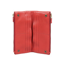 Load image into Gallery viewer, Hera W3 Red Leather Long Bi-Fold Wallet