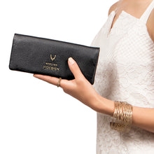 Load image into Gallery viewer, Hera W4 Black Leather Long Bi-Fold Wallet