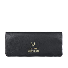 Load image into Gallery viewer, Hera W4 Black Leather Long Bi-Fold Wallet