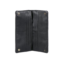 Load image into Gallery viewer, Hera W4 Black Leather Long Bi-Fold Wallet