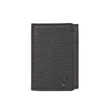 Load image into Gallery viewer, Oshunw3 Black Leather Trifold Wallet