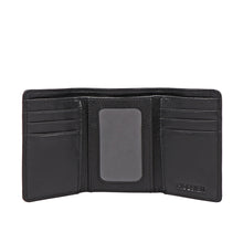 Load image into Gallery viewer, Oshunw3 Black Leather Trifold Wallet