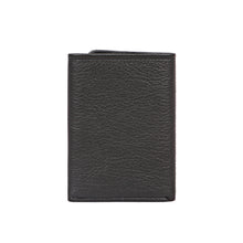 Load image into Gallery viewer, Oshunw3 Black Leather Trifold Wallet