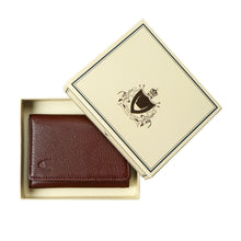 Load image into Gallery viewer, Oshunw3 Brown Leather Trifold Wallet