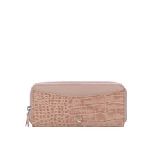 Load image into Gallery viewer, Lilac W1 Sb Pink Leather Double Zip Around Wallet