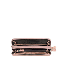 Load image into Gallery viewer, Lilac W1 Sb Pink Leather Double Zip Around Wallet