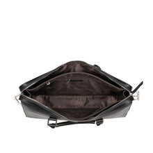Load image into Gallery viewer, Enzo 02 Black Leather Laptop Bag