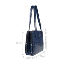 Load image into Gallery viewer, Claire 02 Blue Leather Shoulder Bag