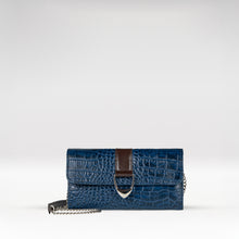 Load image into Gallery viewer, Fanny W1 Blue Leather Sling Wallet