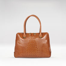Load image into Gallery viewer, Yangtze 03 Orange Leather Tote Bag