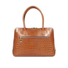 Load image into Gallery viewer, Yangtze 03 Orange Leather Tote Bag
