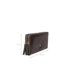 Load image into Gallery viewer, Growth - W3 Brown Leather Zip Around Wallet