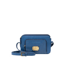 Load image into Gallery viewer, Flourish - W4 Blue Leather Sling Wallet