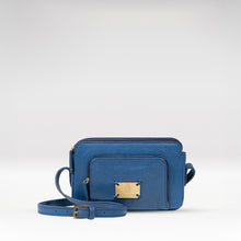Load image into Gallery viewer, Flourish - W4 Blue Leather Sling Wallet