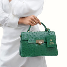 Load image into Gallery viewer, Bartoli 02 Green Leather Shoulder Bag