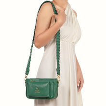 Load image into Gallery viewer, Callas 01 Green Leather Sling Bag
