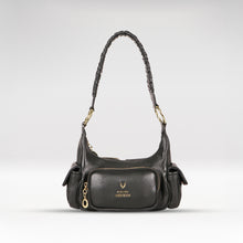 Load image into Gallery viewer, Callas 03 Black Leather Shoulder Bag