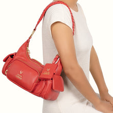 Load image into Gallery viewer, Callas 03 Red Leather Shoulder Bag