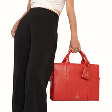 Load image into Gallery viewer, Callas 08 Red Leather Laptop Bag