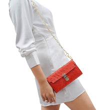 Load image into Gallery viewer, Bartoli W4 Red Leather Sling Wallet