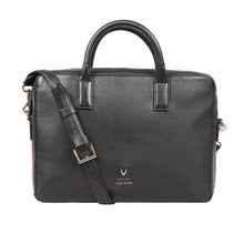 Load image into Gallery viewer, Callas 09 Black Leather Laptop Bag