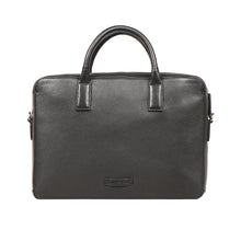 Load image into Gallery viewer, Callas 09 Black Leather Laptop Bag
