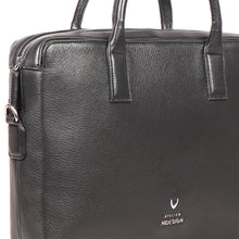 Load image into Gallery viewer, Callas 09 Black Leather Laptop Bag