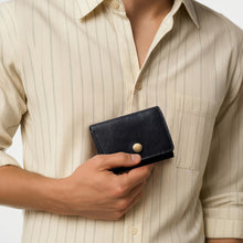 Load image into Gallery viewer, La Plata W3 Black Leather Trifold Wallet