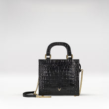 Load image into Gallery viewer, Emeline Black Leather Sling Bag