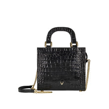 Load image into Gallery viewer, Emeline Black Leather Sling Bag