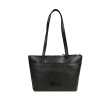 Load image into Gallery viewer, Herminie Black Leather Tote Bag