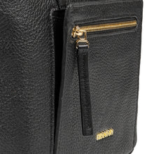 Load image into Gallery viewer, Herminie Black Leather Tote Bag