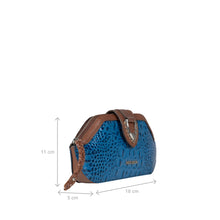 Load image into Gallery viewer, Ee Liya W1-M Blue Leather Clutch